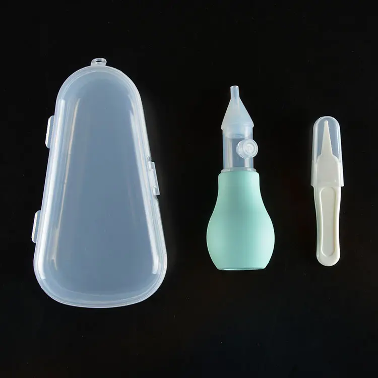Produits de soins pour bébés Ensemble d'aspirateurs nasaux en plastique naturel et en silicone pour bébé