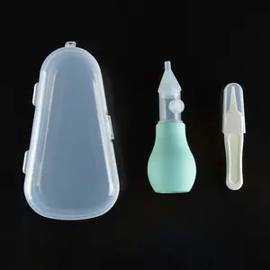 Produk perawatan bayi Set Aspirator hidung pembersih hidung bayi silikon plastik alami aman untuk bayi