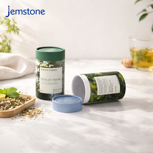 Wholesale Eco-friendly <b>Cookies</b> Herbal Tea Kraft Tube Packaging Cardboard Tube Food Grade Snack Cylinder Packaging Paper Tube - Product Image 1