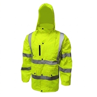 3 Kipas Jaket Pendingin Ber-AC Hi Vis, Kipas Listrik Pintar 5V Baterai Isi Ulang Tipis Musim Panas Resleting Depan