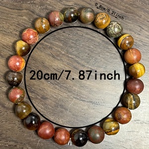 New Tiger Eye Stone Release Stress Attrac Boa Sorte Cura Elastic Pulseira Frisada Colorida para Presente Da Jóias - Product Image 3