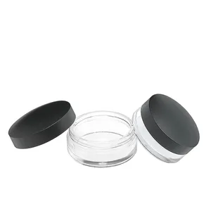 5ml rotierendes loses Pulver glas mit Sieb mit schwarzem Deckel