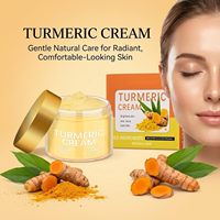 Crème pour le visage au curcuma avec vitamine E et niacinamide, crème réparatrice pour la peau, éclaircissante, anti-âge et anti-taches