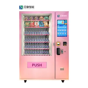 Hot Snacks Drinks Intelligent Automatic Combination Vending Machine With Card Read And Coin Operated