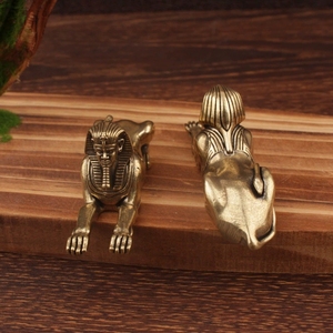 Statuetta in Ottone a Forma di Sfinge Ispirata alla <span class=keywords><strong>Mitologia</strong></span> Egizia, Ornamento Decorativo da Scrivania per Casa e Ufficio - Product Image 5