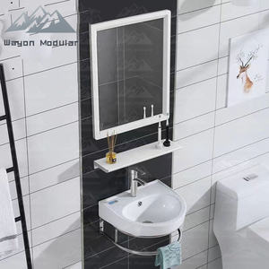 Wayon из нержавеющей стали опорный умывальник настенный унитаз простой керамический интегрированный умывальник для умывальника - Product Image 4