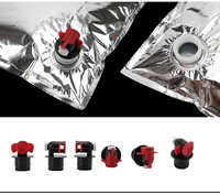 Boîte à bavoir pour vin de qualité alimentaire 5L/10L/20L Pochettes à bavoir liquides transparentes/VMPET pour jus de fruits lait sac aseptique sac sous vide pour vodka