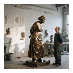 Famoso jardín moderno al aire libre decoración desnuda mujer gorda arte escultura tamaño real bronce sentado mujer gorda escultura estatua - Product Image 4