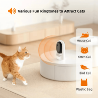 Jouet laser intelligent pour animaux de compagnie avec caméra, contrôle par application, audio bidirectionnel, chasseur de lumière interactif pour chats et chiens