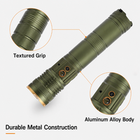 Lampe torche tactique en alliage d'aluminium rechargeable, lampe torche LED portative, utilisation en plein air, camping, randonnée, urgence