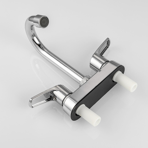 Hiện đại đôi đòn bẩy lưu vực vòi gốm van lõi có thể điều chỉnh nóng lạnh bồn rửa nước thiết kế bao gồm drainer-Phụ kiện phòng tắm - Product Image 2