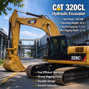 Excavadora Usada Caterpillar Cat320CL de 20 Toneladas, Original, Fabricada en Japón, en Shanghái, en Buen Estado - Product Image 1