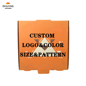 Boîtes à pizza personnalisées en carton ondulé brun pour événements et restaurants, design carré, fabricant de boîtes à pizza sécurisées - Product Image 1