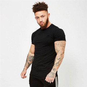 95% Cotton 5% Spandex Heavyweight <b>Tshirt</b> Custom Printing Manufacturer Mens Fitness Crew Neck Gym T Shirt Men - Product Image 2