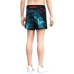 Pantalones cortos MMA con corte lateral, diseño sin velcro, parche de marca frontal y trasera, tela construida y de secado rápido para <span class=keywords><strong>NO</strong></span> <span class=keywords><strong>GI</strong></span> <span class=keywords><strong>BJJ</strong></span> - Product Image 6