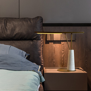 Minimalist Marble <b>Table</b> Lamp Led Touch Control Bedside Desk Light For Bedroom Living Room <b>Study</b> Eye Caring Design - Product Image 2