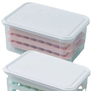 Moule à glaçons rond en silicone pour petites sphères avec rebord et plateau circulaire en plastique - Product Image 3