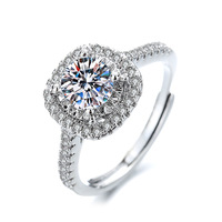 Bijoux de mode personnalisés, anneaux classiques en acier inoxydable et moissanite pour femmes et filles, à porter au quotidien