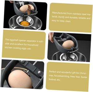 Separador de Huevos Multifuncional 2 en 1, Abridor de Huevos Automático de Acero Inoxidable, Cortador de Cáscaras de Huevo para Utensilios de Cocina - Product Image 6