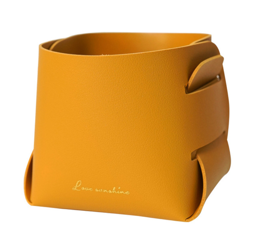 Оптовая продажа, поднос для хранения из искусственной кожи в скандинавском стиле, поднос для входного ключа, кожаный контейнер для хранения, настольная корзина для хранения косметики с дистанционным управлением