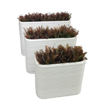 Jardinière élégante en FRP blanc, pot de fleurs durable en fibre de verre, écologique et léger pour la décoration de la maison et du jardin, aménagement paysager
