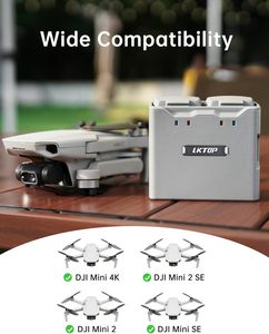 LKTOP para la serie Mini 4K/Mini2, centro de carga rápida de batería dual con adaptador de corriente USB-C para accesorios de drones - Product Image 3