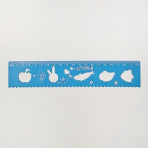 4-Piece màu xanh 20cm trường tiểu học toán học giảng dạy công cụ thiết lập nhựa thước đo góc & thước - Product Image 3