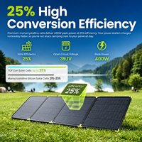 Kit de panneaux solaires pliables ultra-efficaces 400W, 25% d'efficacité, monocristallin, IP67, chargeur solaire portable pour station d'alimentation
