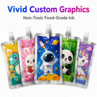 Pochette à bec plat personnalisée avec logo, 180 ml, petit sac à liquide pour jus, yaourt, gel énergétique pour enfants