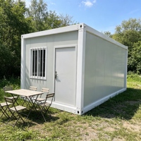 Maison conteneur mobile pliable de 40 pieds, design moderne, panneau sandwich respirant, rectangulaire, avec garantie, pour usage hôtelier et en villa