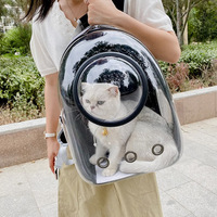 Space Capsule Sac à dos transparent Portable Respirant Grande Capacité Trois Sorties Pet Carriers Sac à dos pour Chats Chiots