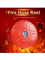Enrouleur de tuyau d'incendie 20/25/30m, Tuyau d'eau pour boîte d'incendie et auto-sauvetage, Capacité 10-100kg, Bords de 1,5mm pour système de protection incendie d'usine