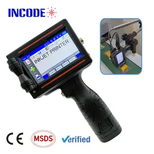 INCODE Mini Tij Handheld 12.7mm Máquinas Máquina De Impressão De Caixa Impressora A Jato De Tinta Validade Data Codificação Impressora A Jato De Tinta Fornecido 7.4V