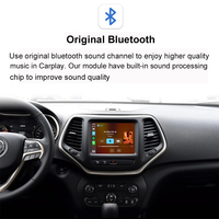 Caja Inalámbrica Inteligente Portátil con Apple CarPlay y Android Auto, USB para Jeep Cherokee/Compass, Navegación para el Tablero, Reproductor de Radio