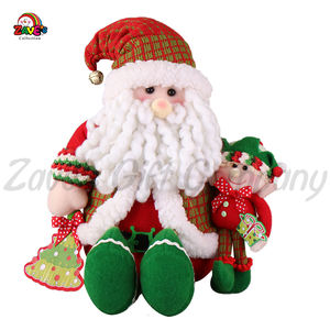 पारंपरिक क्लासिक 19 इंच के बैठने वाले सेंत क्लाकस हाथ से लाल पॉलिएस्टर व्यक्तिगत लड़कों क्रिसमस की सजावट फैक्टरी - Product Image 4