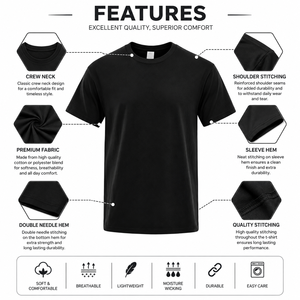 T-shirt formel pour homme à blocs de couleur, col roulé, manches courtes, coupe classique, respirant, tricoté, avec bordure contrastante, couleur unie, écologique - Product Image 5