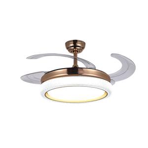 Modern 42-Inch LED <b>Ceiling</b> <b>Fan</b> <b>with</b> <b>Remote</b> <b>Control</b> Invisible Indoor Lamparas De Techo Para Bedroom Lighting Solution - Product Image 1