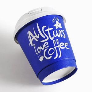 Biodegradable <b>Disposable</b> Paper <b>Cup</b> 12oz 16oz 20oz Hot Drink Coffee Double-walled Paper <b>Cups</b> with Lids - Product Image 3