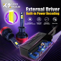 Lampe LED pour voiture K2 haute puissance 190w 20000LM H7 12V H4 Ampoule de phare Canbus H1 H3 H7 H8 H9 H11 9005 Phare LED pour BMW