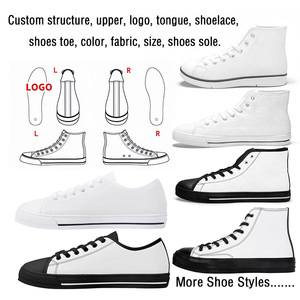 Vente en gros usine, MOQ 1 pièce, baskets décontractées personnalisées pour hommes, chaussures de skate en toile respirante pour hommes - Product Image 5