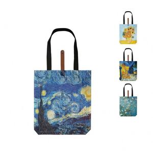 Sacs fourre-tout en coton réutilisables, écologiques, à motifs personnalisés, nouvelle mode, vente en gros d'usine, sacs de courses pliables, couleur personnalisée - Product Image 1