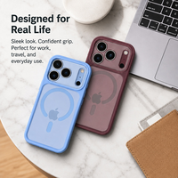 Casing Pelindung Anti Benturan AI Smart Button Magnetic Clear Case TPU+PC untuk iPhone 18 Pro Max