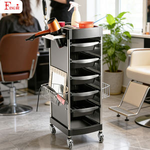 Carrito Rodante <span class=keywords><strong>de</strong></span> 5 Niveles para Salón <span class=keywords><strong>de</strong></span> Belleza, Equipo <span class=keywords><strong>de</strong></span> Almacenamiento para Peluquería con Marco <span class=keywords><strong>de</strong></span> Acero Inoxidable para Salón <span class=keywords><strong>de</strong></span> Belleza - Product Image 3