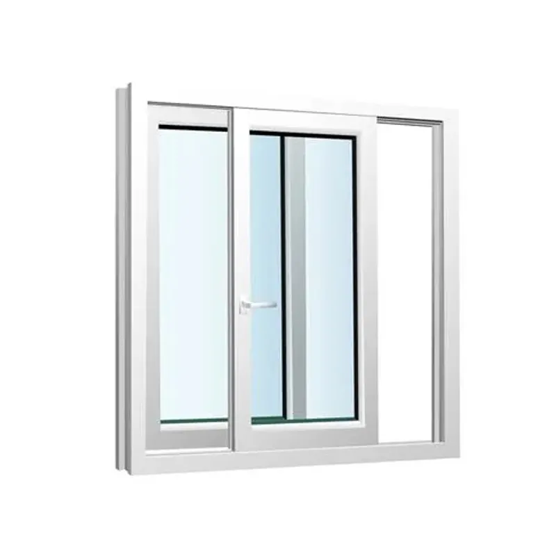 UPVC as2047 ventanas de cristal azul ventana corredera moderna auto cerrado con pantalla