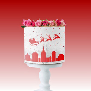Plantilla para Pastel de Miel y Dulzura, Herramienta de Repostería con Diseño de Flor Hueca en PET para Navidad, Suministros de Decoración para Pasteles - Product Image 2
