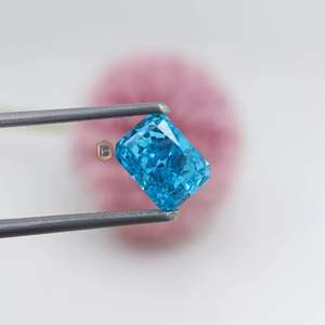 Diamante suelto sintético azul vivo, venta al por mayor, precio barato de fábrica, Diamante triturado helado, Diamante Suelto de corte radiante para joyería - Product Image 1