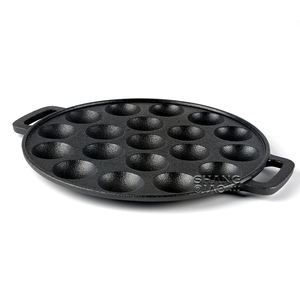 19穴丸鋳鉄タコボールパンPoffertjesパンケーキパン鋳鉄Poffertjesたこ焼きパン - Product Image 6