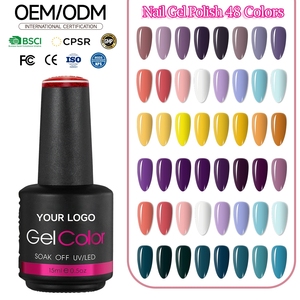 ผู้ผลิตยาทาเล็บ OEM ขายส่ง ขวด 15 มล. 48 สี เจลทาเล็บ แบรนด์ส่วนตัว ปลอดสารพิษ สำหรับร้านทำเล็บและความงาม - Product Image 1