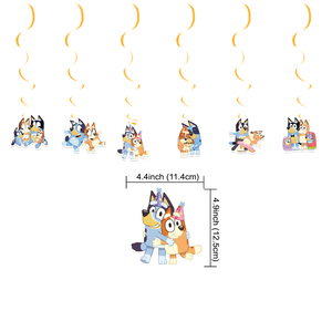 Décorations de fête d'<span class=keywords><strong>anniversaire</strong></span> chien bleu de dessin animé, toppers de cupcakes mignons en forme de chien et fournitures de ballons d'Halloween pour enfants - Product Image 2