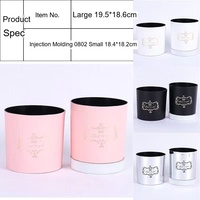 Boîte d'emballage cadeau personnalisée, ronde, cylindrique, avec couvercle, motif de décoration papillon, durable, portable, réutilisable